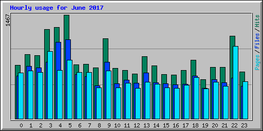 Hourly usage for June 2017