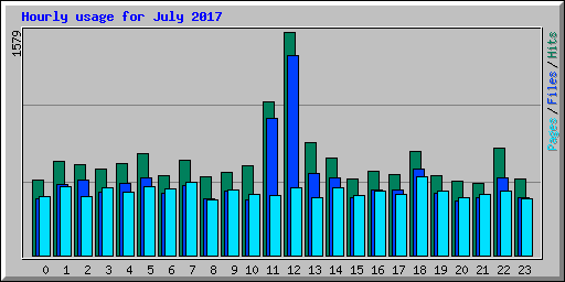 Hourly usage for July 2017